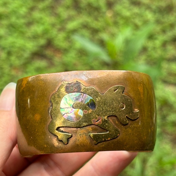 Copper & Abalone Cuff Bracelet - Picture 6 of 13